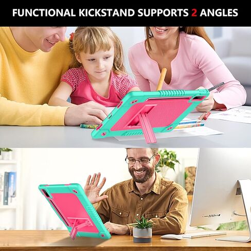 for Lenovo Tab P12 Case,for Lenovo Tab P12 12.7 Inch Tablet Case,Heavy Duty Kids Shockproof with Kickstand Shoulder Strap Case for Lenovo Tab P12 TB-370FU/Xiaoxin Pad Pro 371FC (Black/Black) in Saudi Arabia