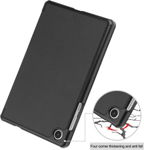 حافظة ذكية لجهاز Lenovo Tab M8 الجيل الرابع (2023)، غطاء حافظة ذكي خفيف الوزن ثلاثي الطي من Ratesell لجهاز Lenovo Tab M8 الجيل الرابع TB-300FU أسود in Kuwait