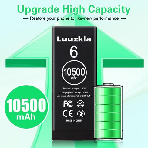 Luuzkla 10500mAh (2024 New Upgrade) Battery Compatible with SE, Super Capacity Battery Replacement Compatible with SE, with Full Tool Kits-0 Cycle High Capacity-24 Months Service in Saudi Arabia
