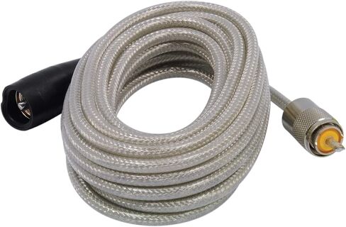 Wilson Antennas 305-820 18ft Coax Cable with PL-259 Connectors CB Antenna Mini 8 Cable, Clear in Saudi Arabia