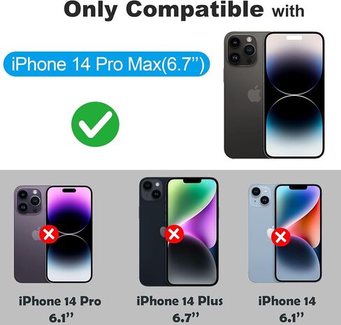 [2 Pack for iPhone 14 Pro Max Privacy Screen Protector, Privacy Full Coverage 9H Hardness Protection, Anti-Spy Tempered Glass Film Compatible for iPhone 14 Pro Max (6.7'') 2022, Bubble Free in Saudi Arabia