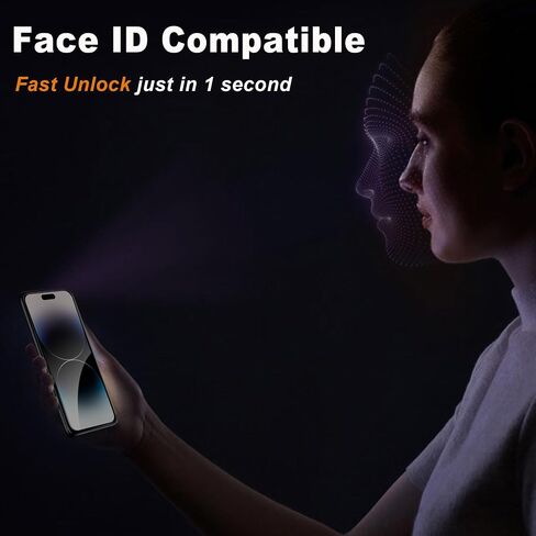 [2 Pack for iPhone 14 Pro Max Privacy Screen Protector, Privacy Full Coverage 9H Hardness Protection, Anti-Spy Tempered Glass Film Compatible for iPhone 14 Pro Max (6.7'') 2022, Bubble Free in Saudi Arabia