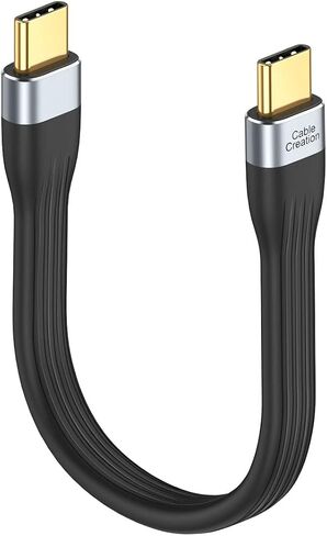 CableCreation Short USB 3.1 A to Type C Cable 5 inches, USB Type C Cable 3A Fast Charging, 5Gbps USB C to A FPC Cable for Quest Link, MacBook iPad Pro, Galaxy S22 S21/S20, SSD, 12cm, Black in Kuwait