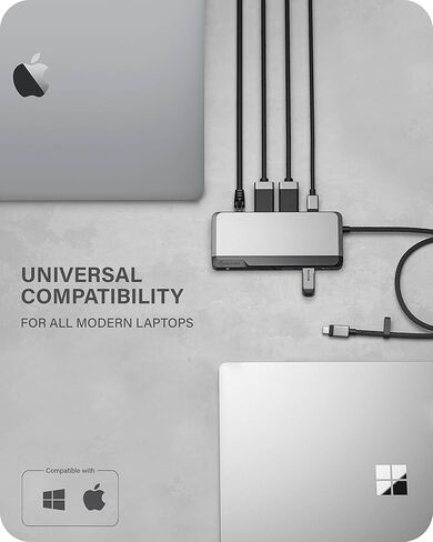 ALOGIC USB-C شاشة مزدوجة 1080p FHD Dock؛ توصيل طاقة 85 وات؛ 2X USB-A؛ 2X USB-C؛ 2X منافذ HDMI؛ إيثرنت؛ مقبس الصوت؛ قارئ بطاقات SD وMicro-SD؛ إصدار 10 في 1 MX2 lite HDMI. in Kuwait