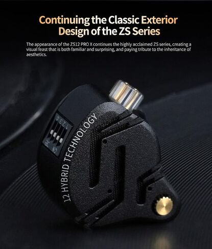 KZ ZS12 PRO X in Ear Monitor with Adjust Tuning Switch Earphone,KZ ZS10 PRO X Upgraded Version 1DD+5BA HiFi Wired Earbuds Noise Cancelling Earphone with Full Metal Cavity for Musicians/Singers in Saudi Arabia