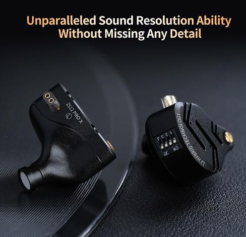 KZ ZS12 PRO X in Ear Monitor with Adjust Tuning Switch Earphone,KZ ZS10 PRO X Upgraded Version 1DD+5BA HiFi Wired Earbuds Noise Cancelling Earphone with Full Metal Cavity for Musicians/Singers in Saudi Arabia