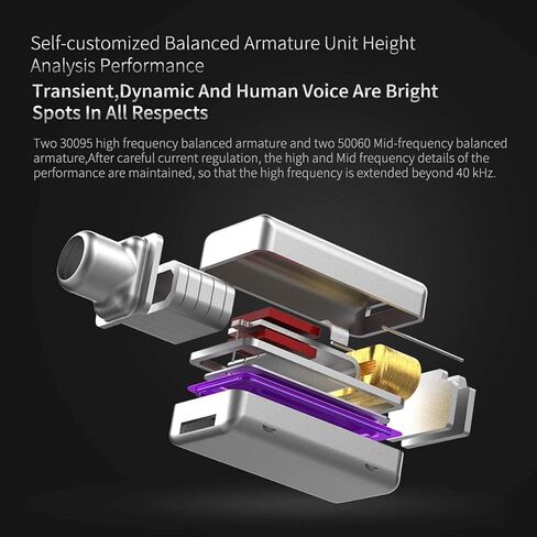 KZ ZS12 PRO X in Ear Monitor with Adjust Tuning Switch Earphone,KZ ZS10 PRO X Upgraded Version 1DD+5BA HiFi Wired Earbuds Noise Cancelling Earphone with Full Metal Cavity for Musicians/Singers in Saudi Arabia