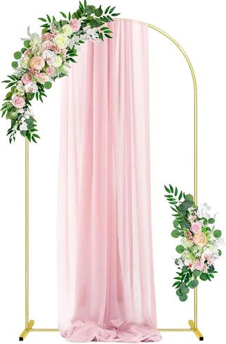 7.2FT Metal Arch Backdrop Stand, Gold Balloon Arch Stand Wedding Frame for Wedding Birthday Party Baby Shower Graduation Ceremony Decoration in Saudi Arabia