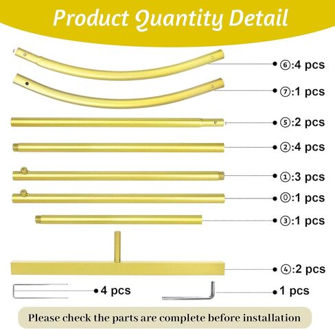 7.2FT Metal Arch Backdrop Stand, Gold Balloon Arch Stand Wedding Frame for Wedding Birthday Party Baby Shower Graduation Ceremony Decoration in Saudi Arabia
