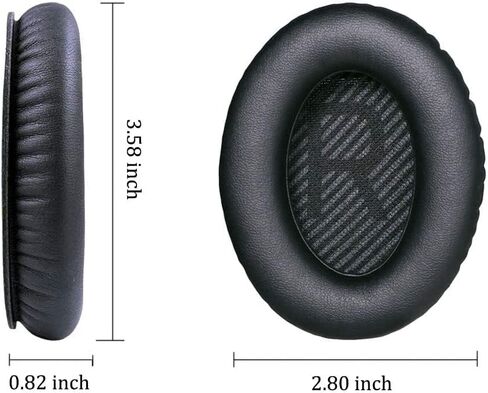 وسائد أذن بديلة من Adhiper لسماعات الرأس Bose QuietComfort(QC) اللاسلكية للغاية، وسادة وسائد للأذن مع جلد بروتين ناعم وإسفنج ذو ذاكرة عالي الكثافة - اشعر بالراحة (أسود) in Saudi Arabia