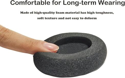 استبدال وسادة الأذن لـ Plantronics HW251 261 351 510 Blackwire C3220 3210، وسادات الأذن المتوافقة مع Jabra لـ PRO 920 935 BIZ 2400II GN9120 ومعظم سماعات المكتب ذات الحجم القياسي 50-60 مم (4 عبوات) in Kuwait