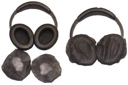 200pcs Stretchable Headphone Cushion Covers, Disposable Sanitary Headphone Covers Replacement Black (11cm) in Saudi Arabia