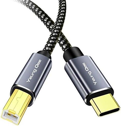 USB C Printer Cable 1.5 ft, USB Type C to USB 2.0 Type B Printer Scanner Cable Cord Compatible with Brother, HP,Lexmark, Epson, Dell, Xerox, Samsung etc (1.5FT/0.5M) in Saudi Arabia