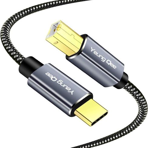 USB C Printer Cable 1.5 ft, USB Type C to USB 2.0 Type B Printer Scanner Cable Cord Compatible with Brother, HP,Lexmark, Epson, Dell, Xerox, Samsung etc (1.5FT/0.5M) in Saudi Arabia