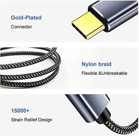 USB C Printer Cable 1.5 ft, USB Type C to USB 2.0 Type B Printer Scanner Cable Cord Compatible with Brother, HP,Lexmark, Epson, Dell, Xerox, Samsung etc (1.5FT/0.5M) in Saudi Arabia