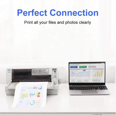 USB C Printer Cable 1.5 ft, USB Type C to USB 2.0 Type B Printer Scanner Cable Cord Compatible with Brother, HP,Lexmark, Epson, Dell, Xerox, Samsung etc (1.5FT/0.5M) in Saudi Arabia