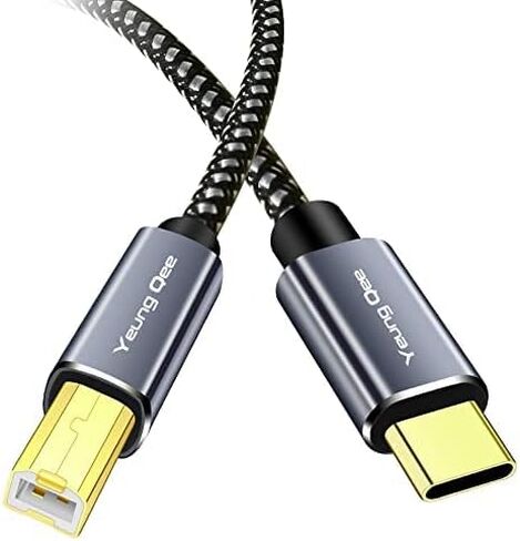 USB C Printer Cable 1.5 ft, USB Type C to USB 2.0 Type B Printer Scanner Cable Cord Compatible with Brother, HP,Lexmark, Epson, Dell, Xerox, Samsung etc (1.5FT/0.5M) in Saudi Arabia