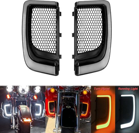 دراجة نارية LED هدية سفلية للشوايات بدوره إشارة ضوء تشغيل مناسب لـ Harley Touring Street Gilde Road Gilde Electra Glide Ultra Limited 2014-2023 أسود in Kuwait