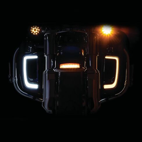 دراجة نارية LED هدية سفلية للشوايات بدوره إشارة ضوء تشغيل مناسب لـ Harley Touring Street Gilde Road Gilde Electra Glide Ultra Limited 2014-2023 أسود in Kuwait