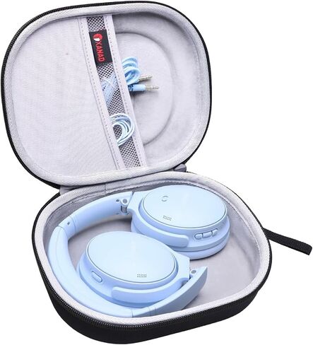 XANAD Headphones Case for Bose QC Ultra/QuietComfort/ Q45/ Q35/ Skullcandy Crusher Evo/Hesh ANC Over-Ear Wireless Headphones, Headset Hard Shell Travel Carrying Bag Black+Grey in Saudi Arabia