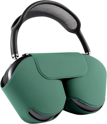 for Airpods Max Protective Case,Supports Sleep Mode Sleep,PU Leather for Portable Carry Travel Case for Apple Airpod Max, Green in Kuwait