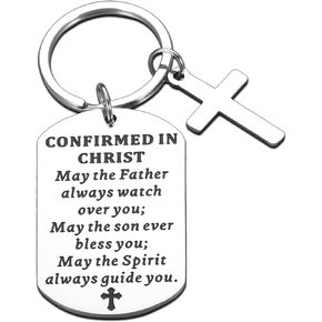 Baptism Gifts for Girls Boys Confirmation Gifts Keychain for Teenage Boys Girls Christian Gifts for Women Men Religious Bible Verse Gifts for Teens Kids Godson Goddaughter Catholic Religious Bulk Gift