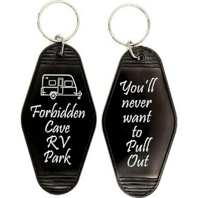 Vintage Style Hotel Motel Keychain Novelty Suggestive Funny Two-Sided Adult Humor