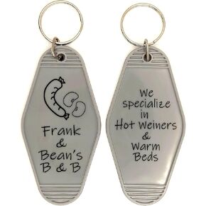 Vintage Style Hotel Motel Keychain Novelty Suggestive Funny Two-Sided Adult Humor in Saudi Arabia