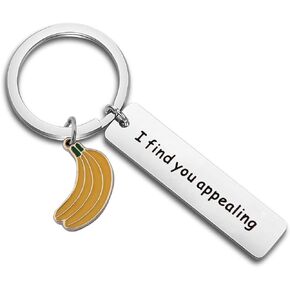 CHOROY Funny Anniversary Gift I'm Bananas About You Keychain Banana Lover Gift Couple Keychain For Boyfriend