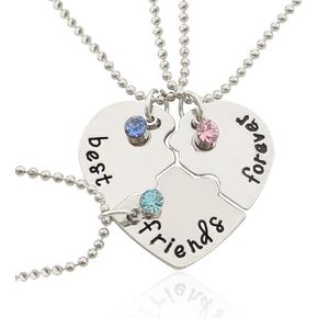 Matching Necklaces for Best Friends Forever Necklace for 3 Besties BFF Birthday Gifts Women Friendship Christmas Gift for Best Friend Bestie BFF Necklace for 3