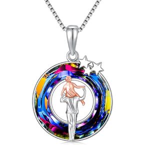 Sister Mother Daughter Necklace 925 Sterling Silver Family Friendship Crystal Necklace for Women Birthday Mother's Day Gifts for Mom Daughter Sisters in Kuwait
