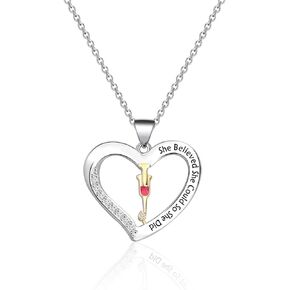 AKTAP Nurse Phlebotomist Necklace She Believed She Could Doctors Medical Nursing Jewelry Graduation Gifts for Medical Technologist