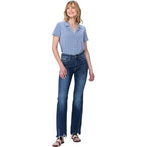 'Fiercely Bella Boutique' Mid-Rise, Non-Distressed, Frayed Hem, Bootcut Jeans (Style 82519)