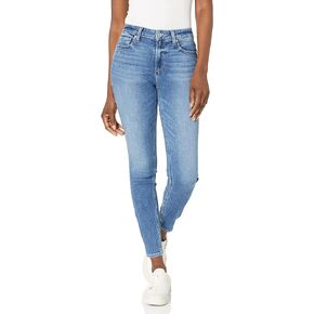 PAIGE Women's Hoxton Cropped Ankle Length High Rise Skinny in Rock Show Distressed