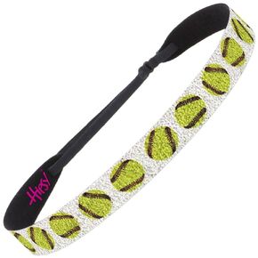 Hipsy Adjustable No Slip Baseball & Softball Hair Headbands for Women & Girls (Wide Sparkly Fast Pitch 1pk)