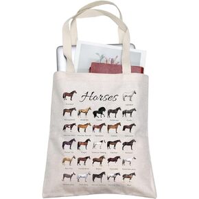 TOBGBE Horse Gift Horse Lover Travel Bag Inspirational Horse Gift for Women Floral Horse Bag Equestrian Gift