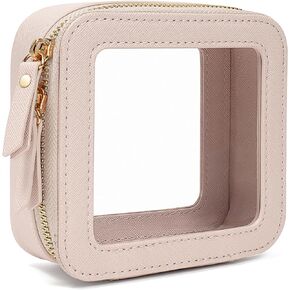 Clear Makeup Bags TSA Approved Toiletry Bag Handle Large Opening,Clear Toiletry Bags for Carry-on Traveling Travel Car Accessories Essentials Organziation Storage for Women Girls(Black, 2Layer)