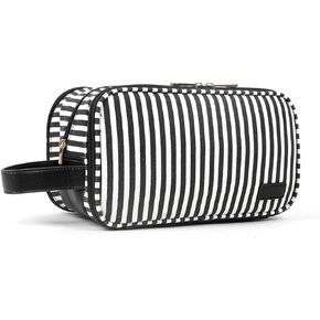 Pearl Angeli Toiletry Bag Travel Bag with Hanging Hook, Water-resistant Makeup Cosmetic Bag for Women Portable, Full Sized Toiletries (Beige)