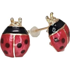Lady Bug Stud Post Earrings - New - Pair!