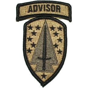 Security Force Assistance Brigade SFAB with Advisor Tab - OCP Patch with Hook Fastener