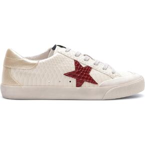 Sadie Rubber Sole Lace-up Leather Star Sneakers