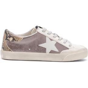 Sadie Rubber Sole Lace-up Leather Star Sneakers