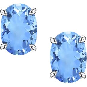 SMILEST أقراط جوهرة الميلاد للنساء الأم، مجوهرات جوهرة الميلاد المتلألئة الأصلية أو المُبتكرة 18 قيراط مطلية بالذهب الأبيض S925 من الفضة الاسترليني أقراط رائعة لحجر الميلاد للنساء هدايا عيد ميلاد الأم in Kuwait