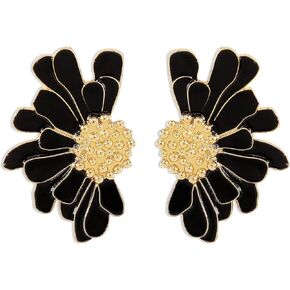Vintage Flower Stud Earrings for Women Girls,Exaggerated Oversized Daisy Flower Earrings Colorful Floral Earrings Statement Earrings Jewelry Gift