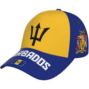Barbados Flag Barbadian Baseball Cap 3D Full Print Adult Unisex Adjustable Hat Soccer Patriotic Caps
