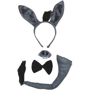 Petitebella Donkey Headband Bowtie Tail Nose 4pc Children Costume