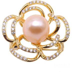 JYX Pearl Flower Brocch AA Quality 12.5 Freshwater Pearl Brooches Bouquet Pin in Kuwait