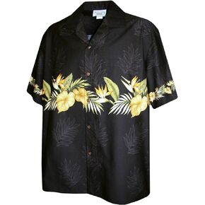 Pacific Legend Mens Anthurium Bird of Paradise Shirt