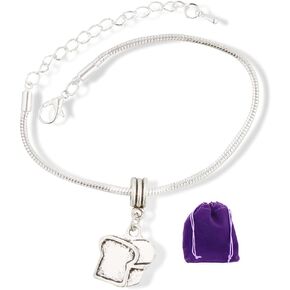 Bread Bracelet | Loaf of Bread Stainless Steel Snake Chain Bracelet