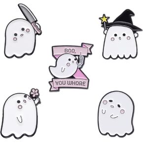 Gothic Punk Enamel Pins Set for Backpack - Horror Art Design Brooches Metal Lapel Badges, Halloween Accessories Jewelry Gifts for Friends